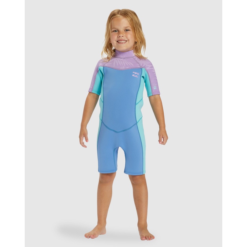 Girls 2-6 2/2mm Synergy Back Zip Short Sleeve Springsuit