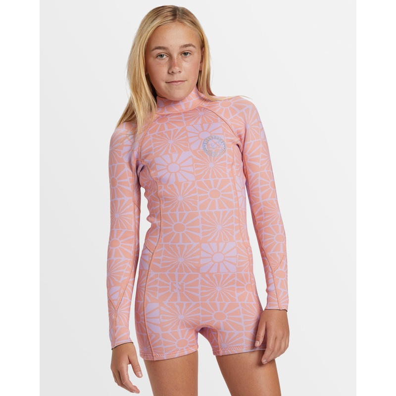 Girls 6-14 Spring Fever Natural Long Sleeve Springsuit