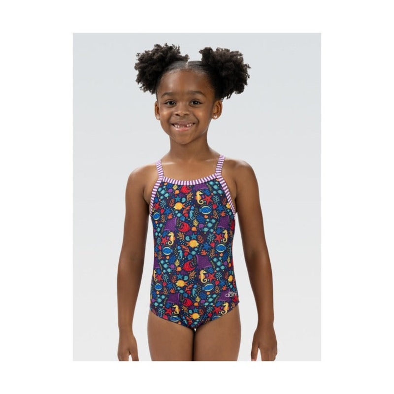 Dolfin Little Girls' Little Fish One Piece Swimsuit