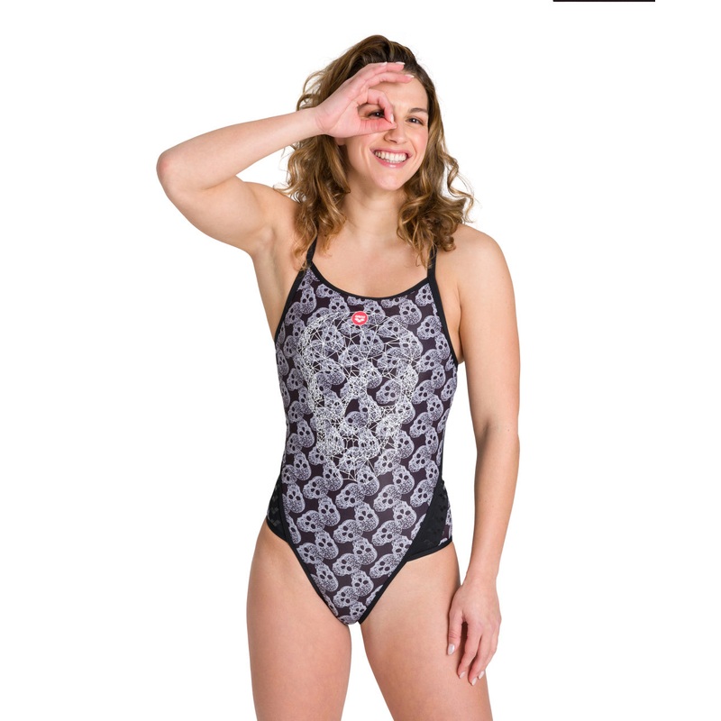 Arena W Crazy Pop Skulls Superfly Back One Piece
