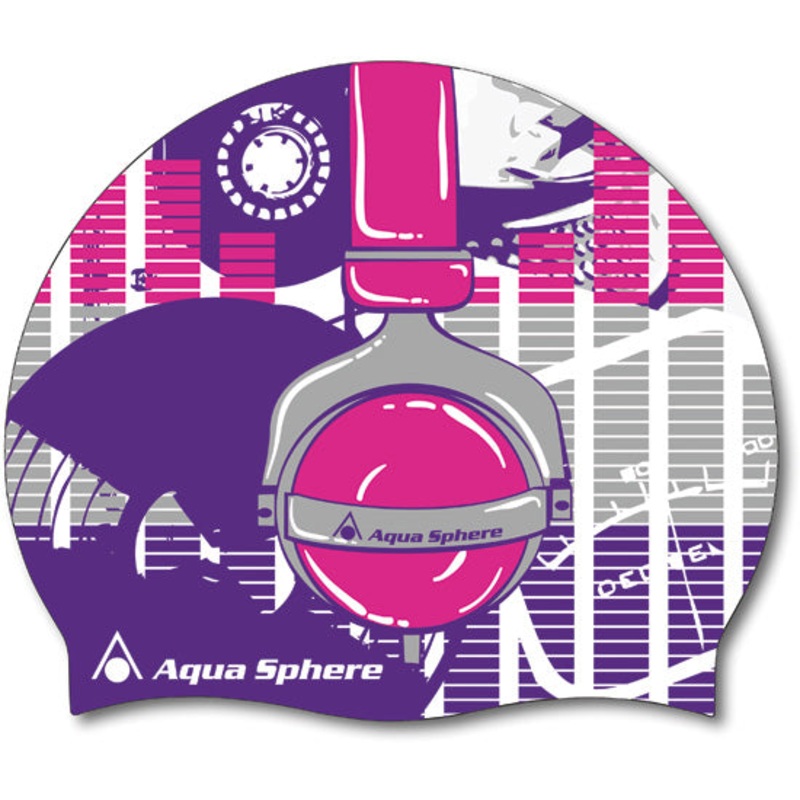 Aqua Sphere Headphones Silicone Swim Cap