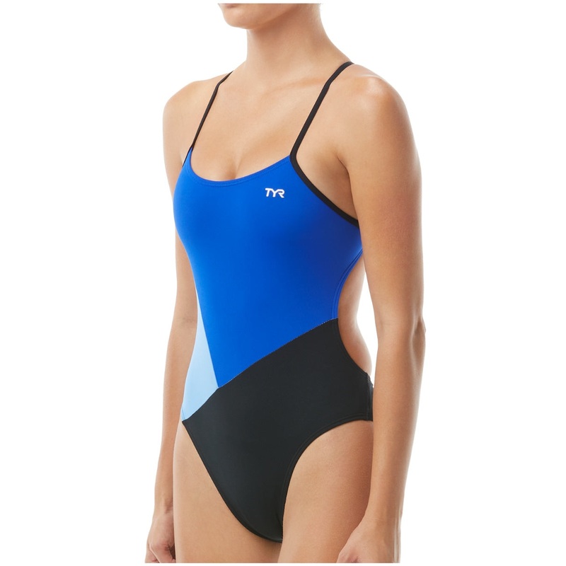 TYR Women's Solid Splices Block Cutoutfit One Piece Swimsuit