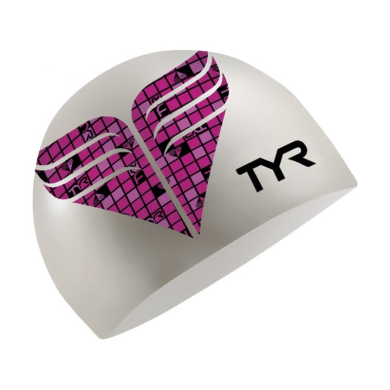 Tyr Pink Check Silicone Cap