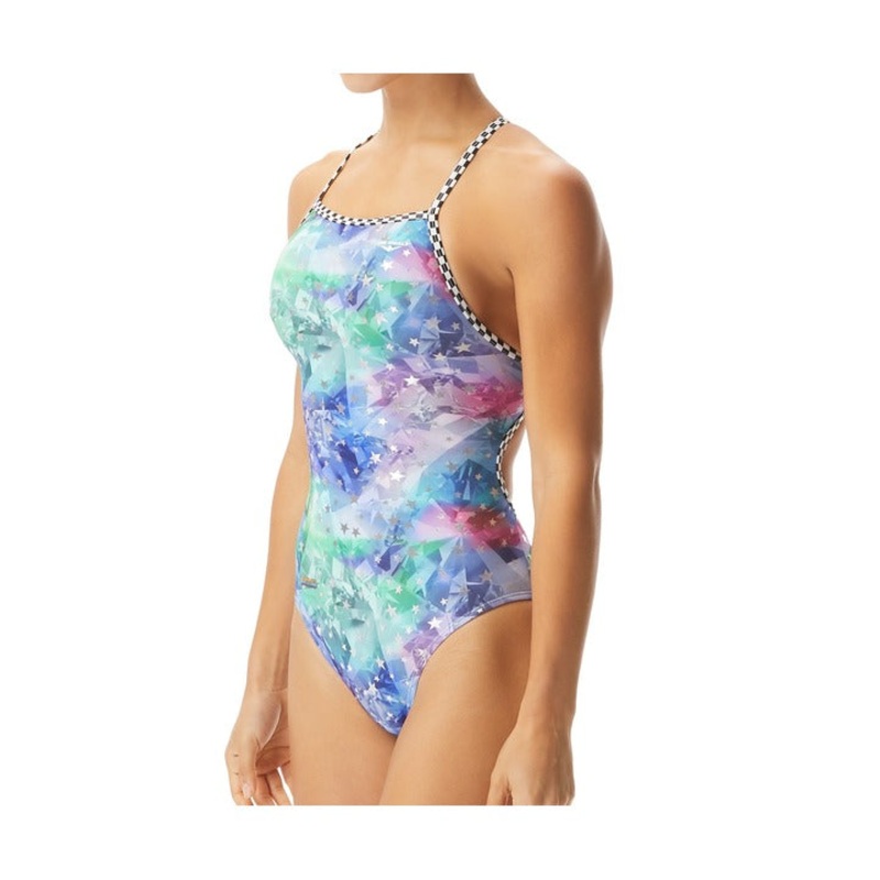 The Finals Women's Shooting Star Foil Funnies Flutterback Swimsuit