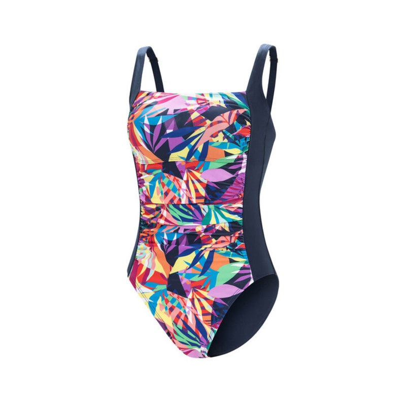 Aquashape Women's Moderate Square Neck Ruched One Piece Swimsuit