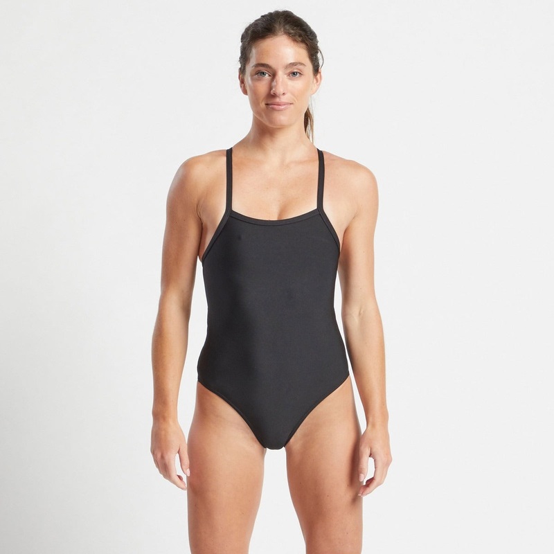 Finis Skinback Solid Black One Piece Swimsuit