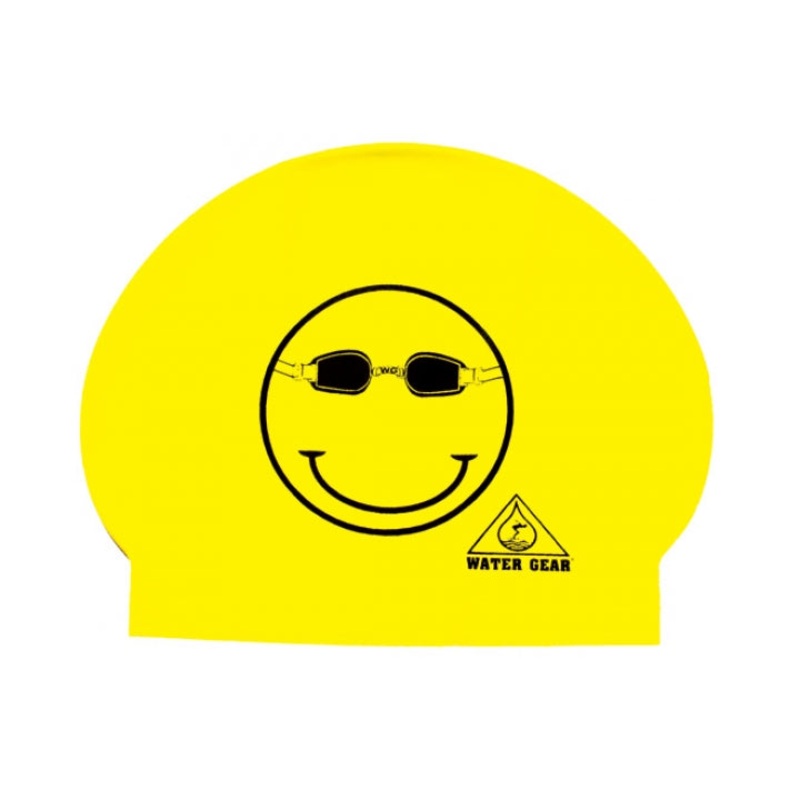 Water Gear Swim Cap Happy Face