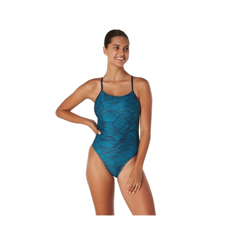 Speedo Printed Relay Back One Piece Swimsuit