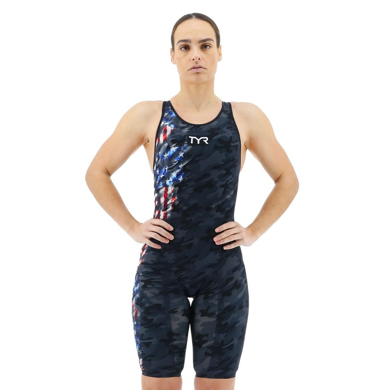 TYR Women's Venzo Closed Back - USA Blackout Camo - Tech suit
