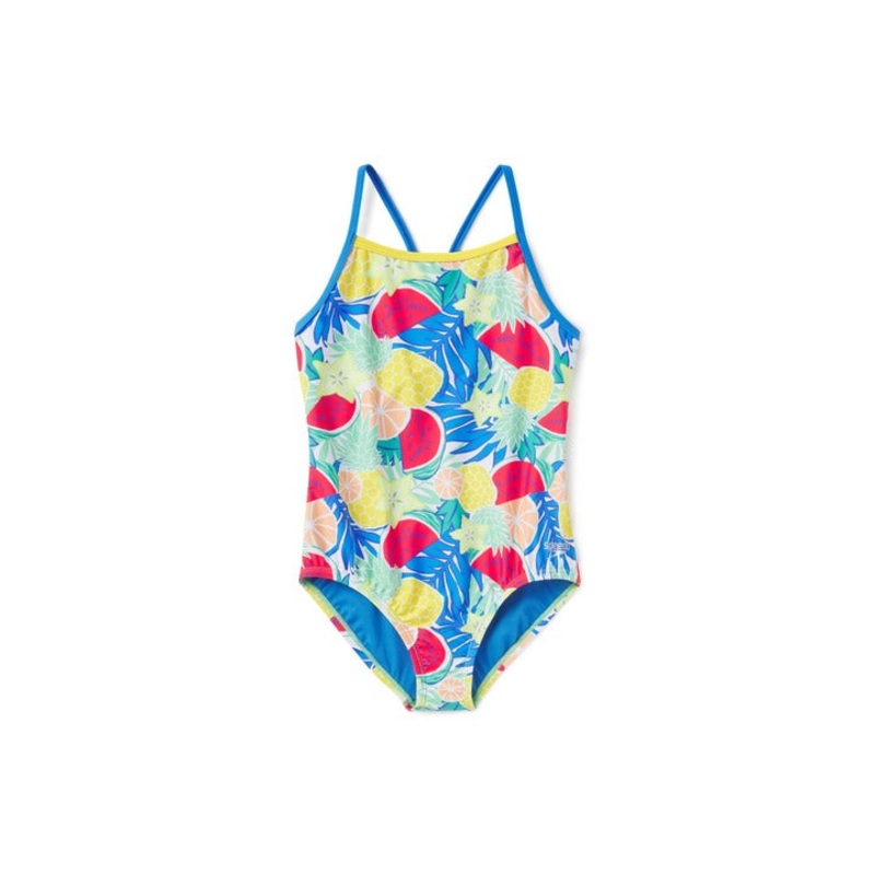 Speedo Girls Print Propel Back One Piece Swimsuit