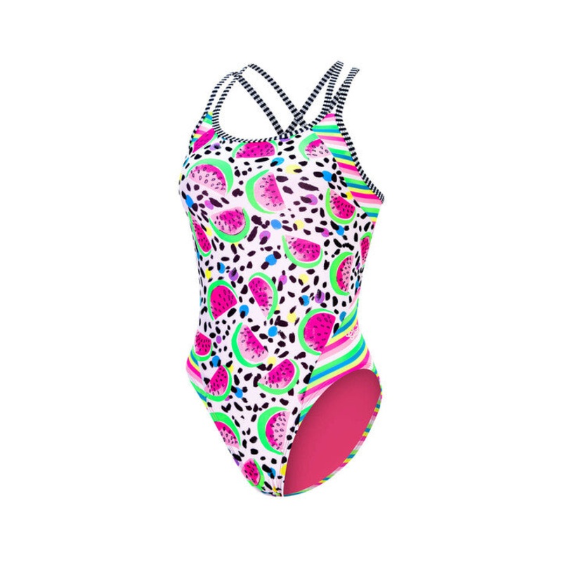 Dolfin Uglies Women's Double Strap Open Keyhole Back One Piece Swimsuit