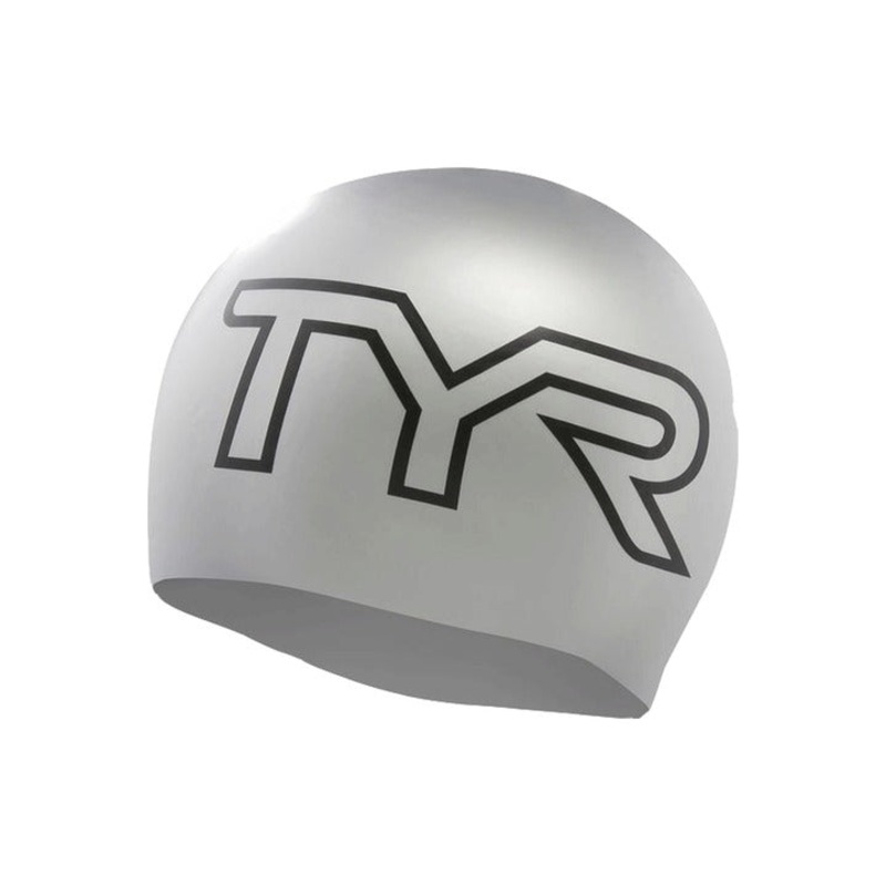 TYR Adult Silicone Swim Cap - Large Logo