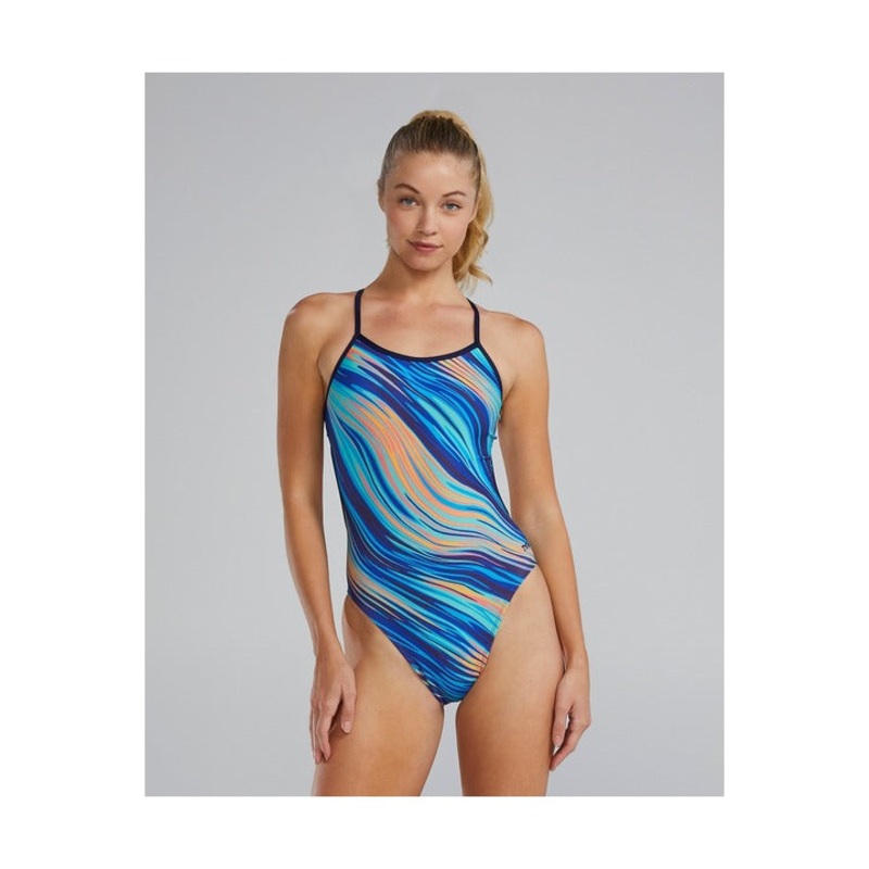 TYR Women's Durafast Elite Crosscutfit Tieback One Piece Swimsuit - Riptidal