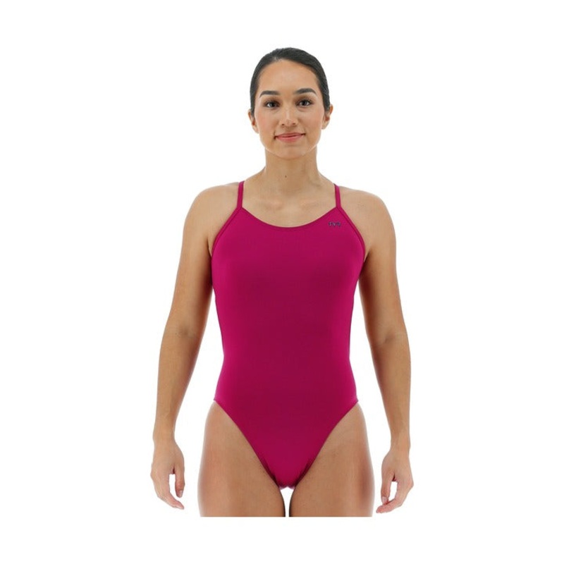 TYR Women's Durafast Elite SS Solid Cutoutfit One Piece Swimsuit