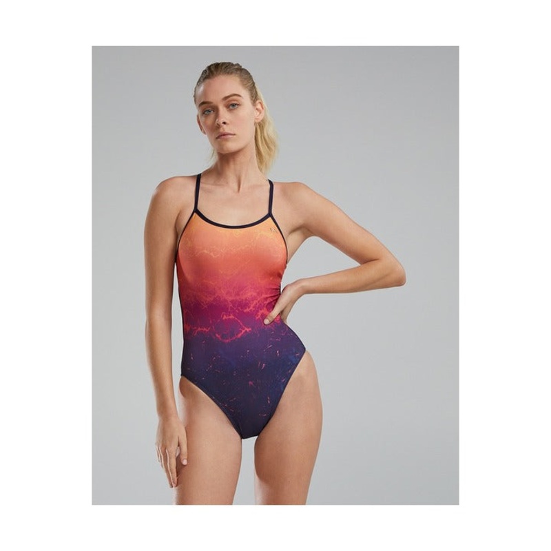 Tyr Durafast Elite Women's Crosscut Tieback One Piece Swimsuit - Infrared
