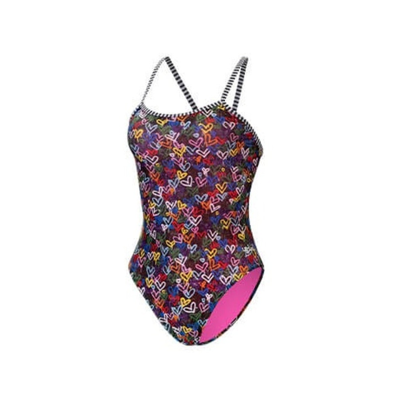 Dolfin Women's Uglies Love Wins String Back One Piece Swimsuit
