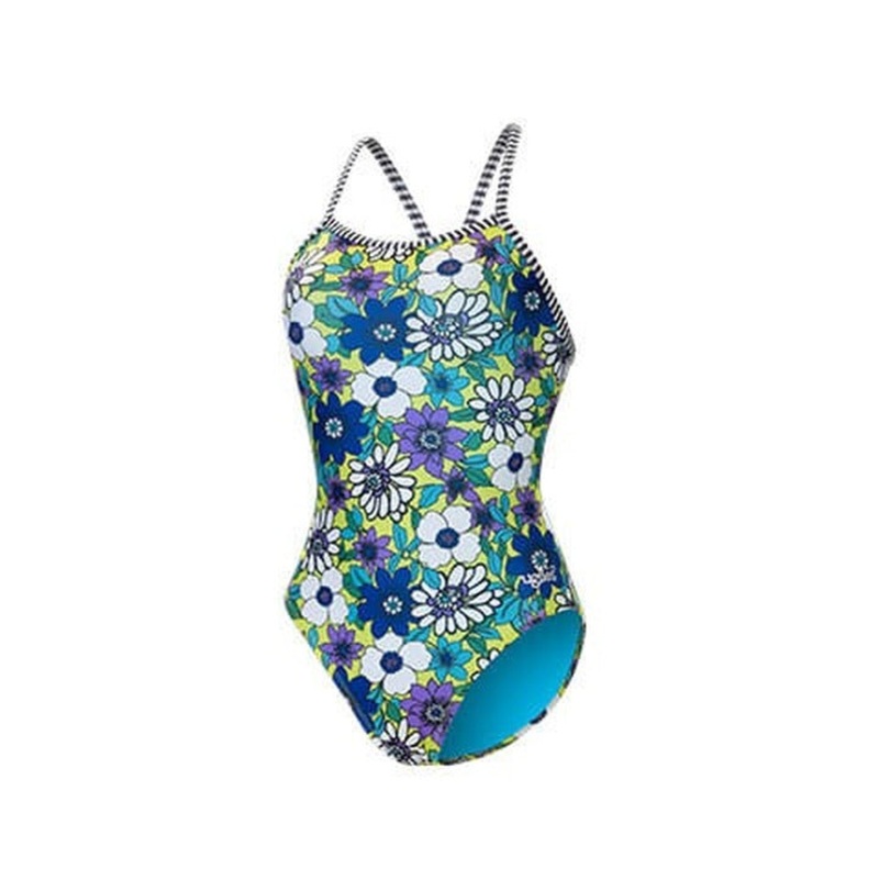 Dolfin Uglies V-2 Back One Piece Swimsuit Floral Pop