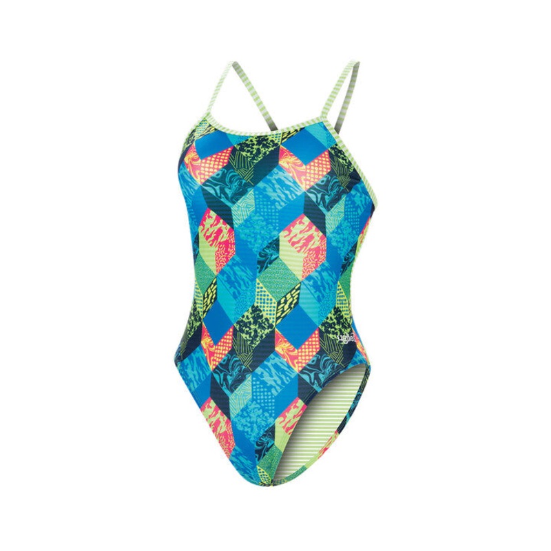 Dolfin Uglies Women's String Back One Piece Swimsuit Blue