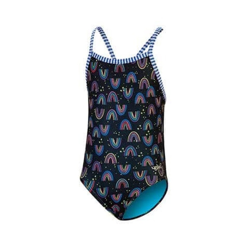 Dolfin Uglies Youth Girls Print 1-Piece Blue/Multi