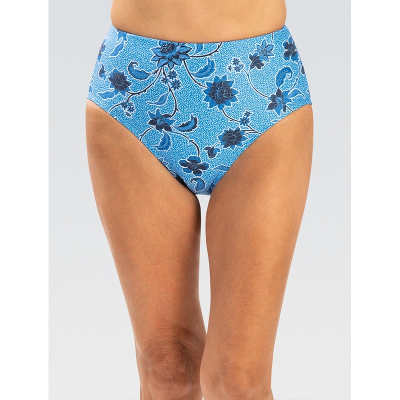 Dolfin Women's Aquashape High-Waisted Contemporary Brief Amour-Capri Blue