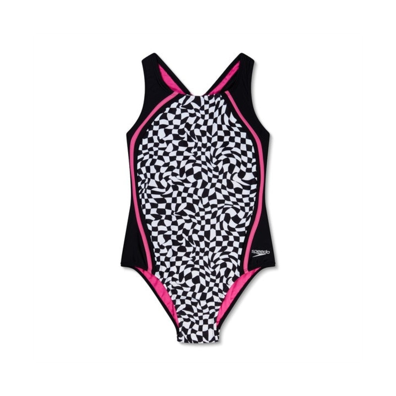Speedo Printed Sport Splice One Piece Swimsuit