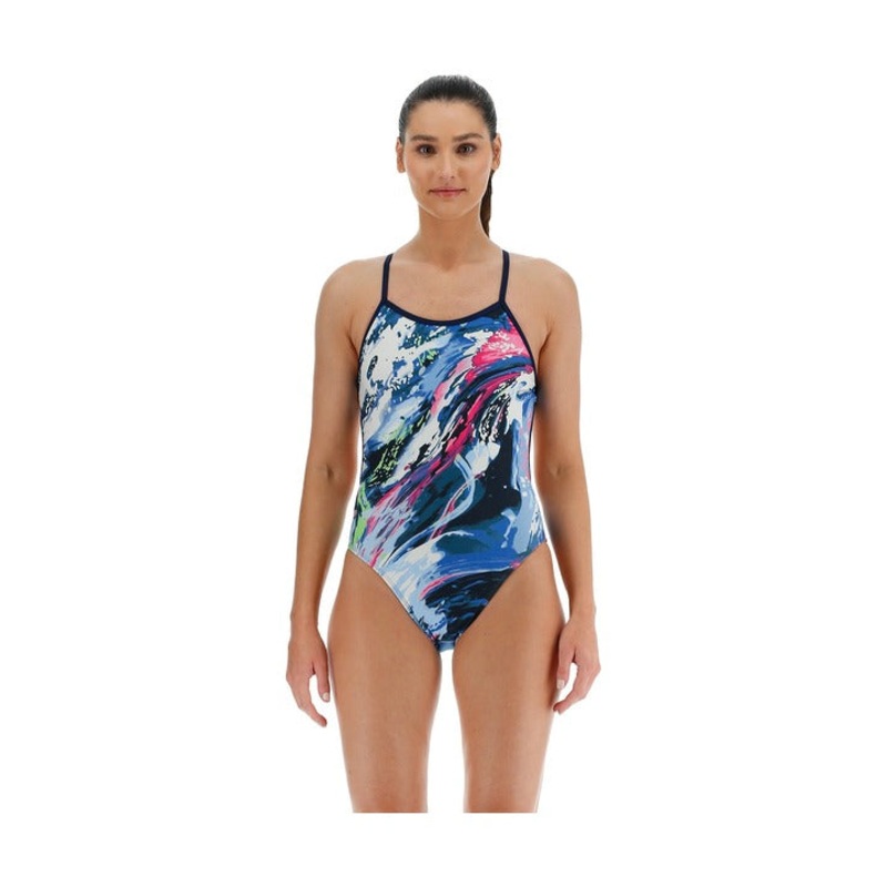 TYR Women's Standard Crosscutfit Tieback Transt One Piece Swimsuit
