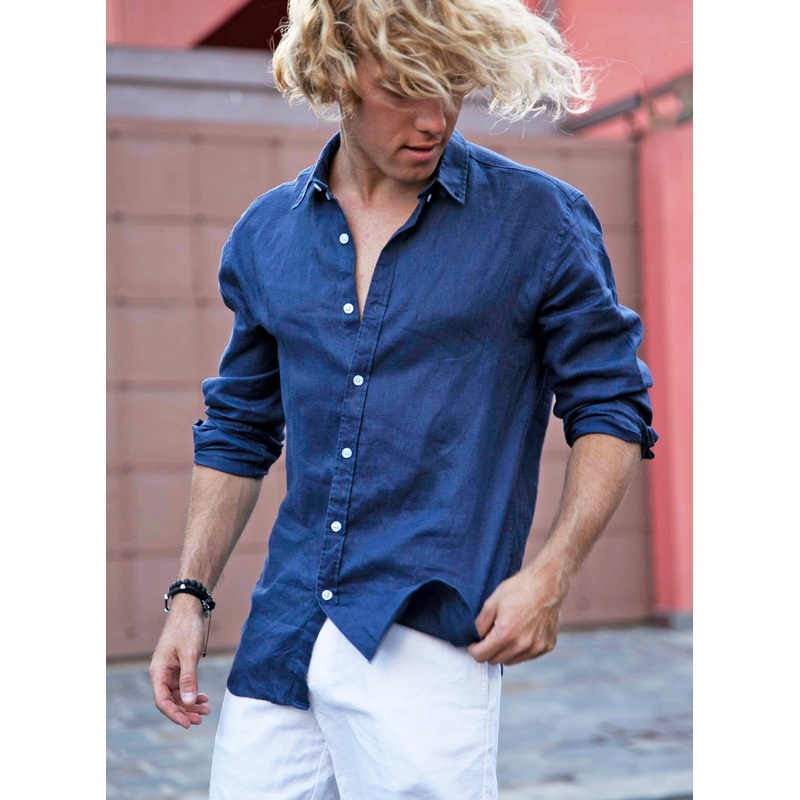 Linen Shirt - Navy