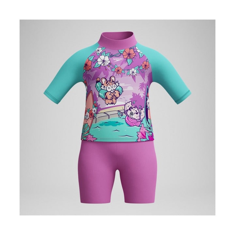 Speedo Girls Learn To Swim Sun Protection Top & Short