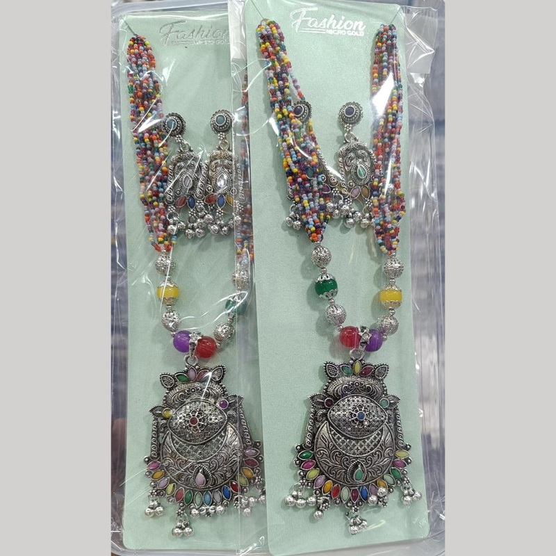 Pooja Bangles Oxidised Plated Necklace Set (1 Pies Only)