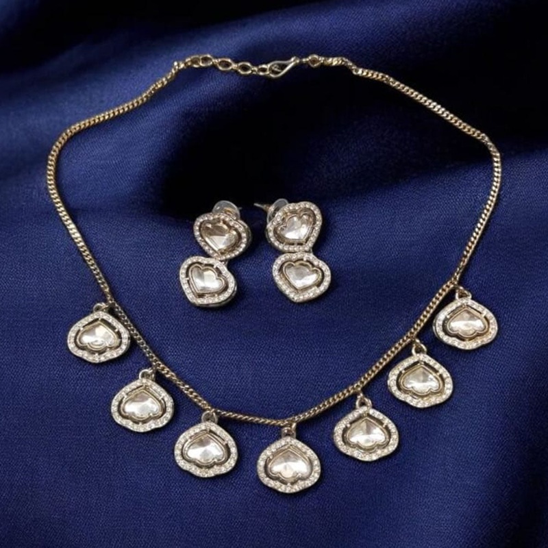 Palak Art  Kundan Stone Necklace Set