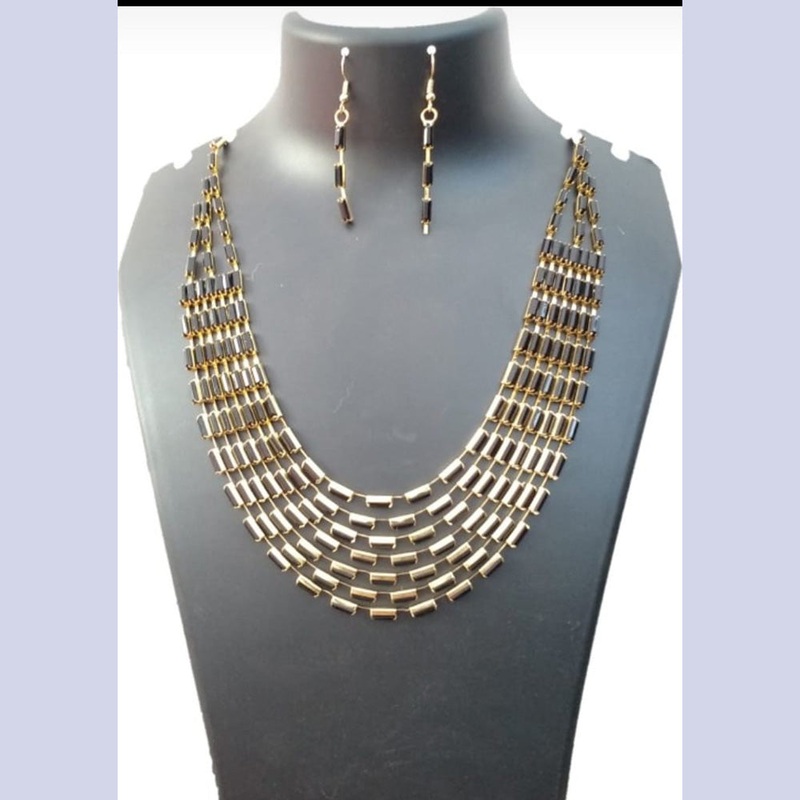 Pooja Bangles Gold Plated Layered Necklace Set