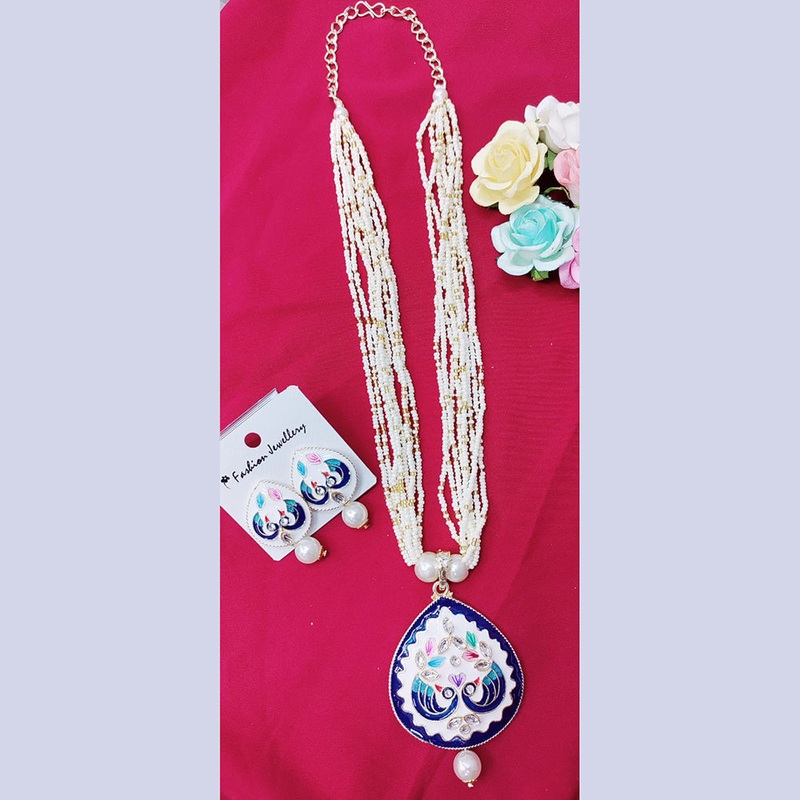 Pooja Bangles Meenakari Long Necklace Set