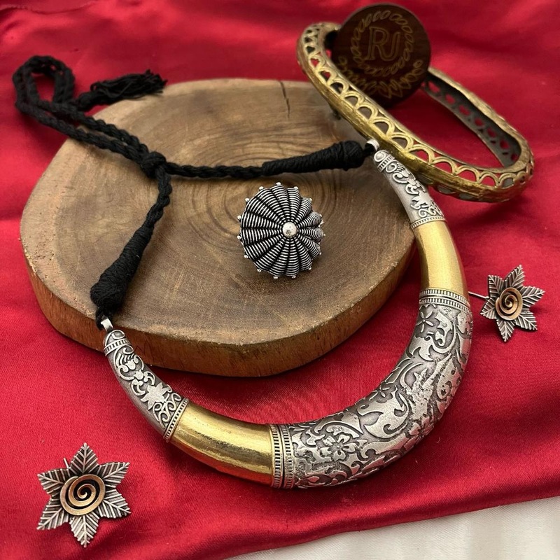 FS Collection 2-Tone Plated Necklace Set