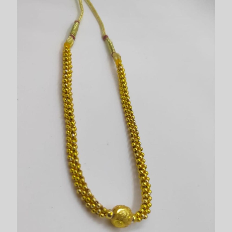 Manisha Jewellery Paithani Grace Gold Plated Beads Choker Necklace / Thushi