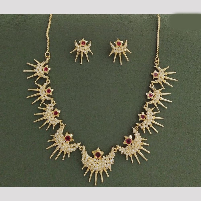 JCM Gold Plated Austrain Stone Necklace Set