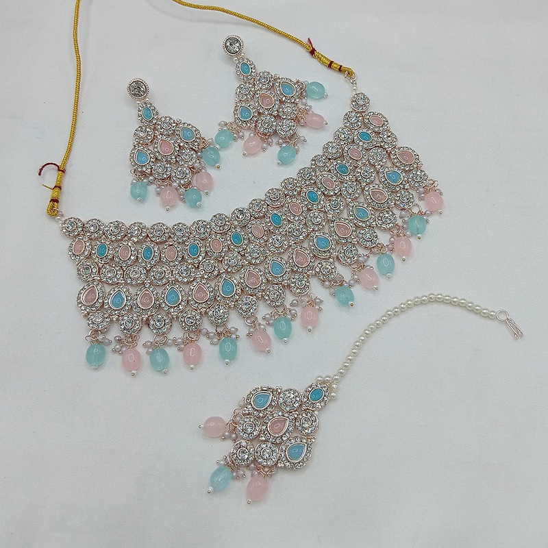 Lucentarts Jewellery Austrian Stone And Beads Necklace Set
