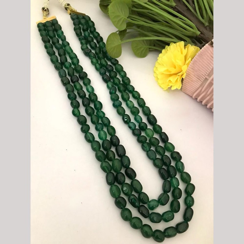 FS Collection Beads Long Multi-Layer Mala Necklace for Festive & Party Wear