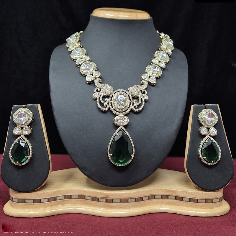 JCM Gold Plated Crystal And Austrain Stone Necklace Set