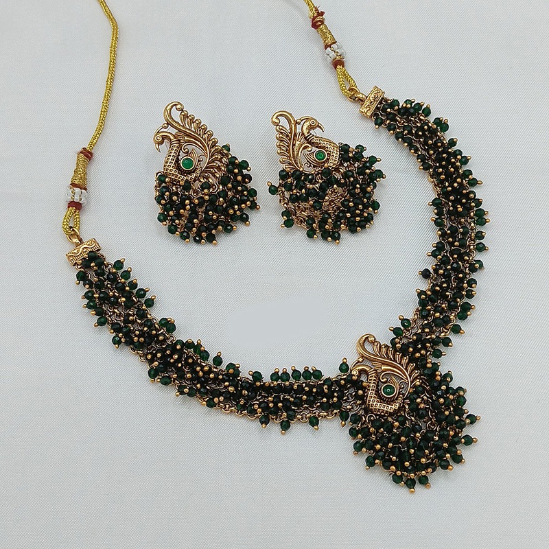 Lucentarts Jewellery Gold Plated Necklace Set for Women  Pearl & Pota Stone Design