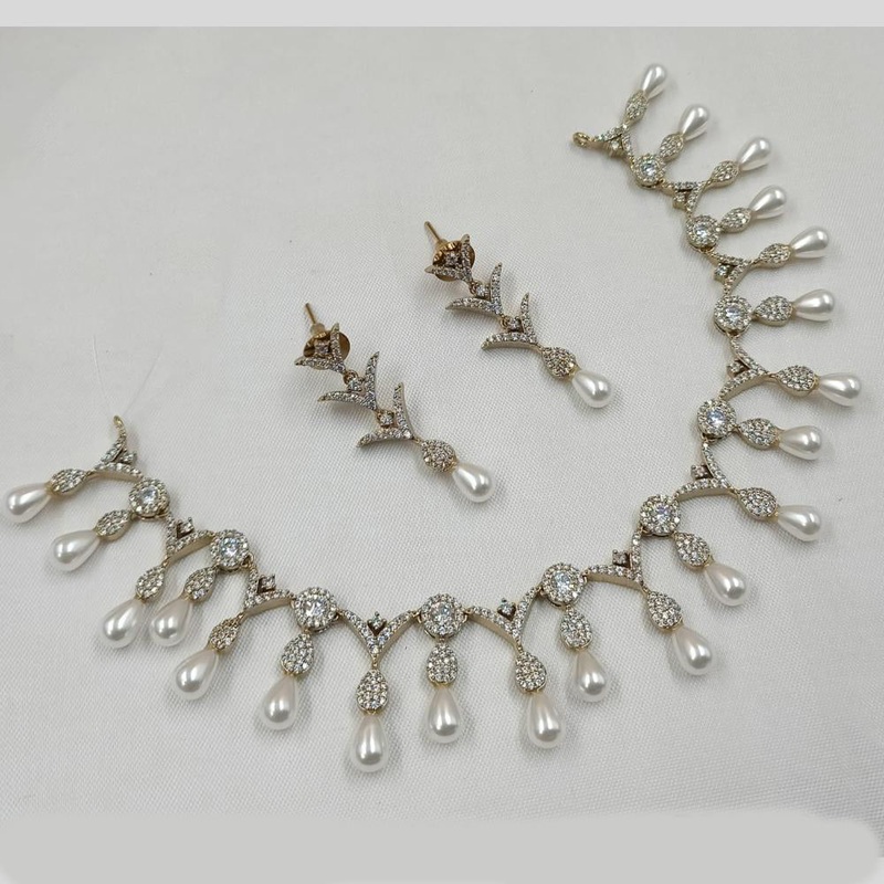 NAFJ Party Wear Austrian Stone Necklace Set