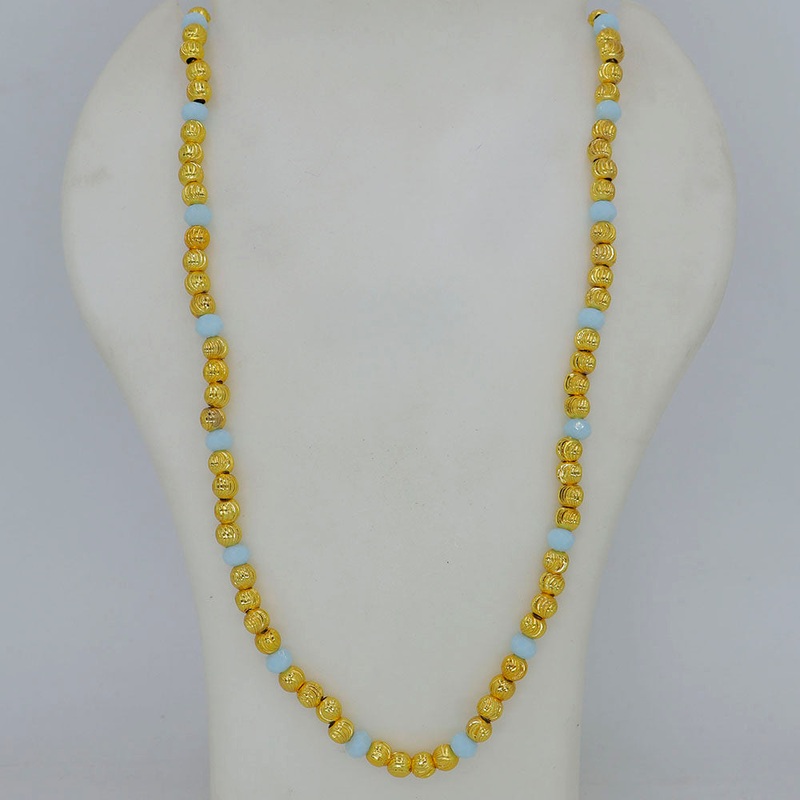 Mahavir Elegant Gold Finish Beaded Mala Necklace
