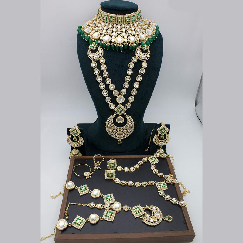 Pooja Bangles Gold Plated Kundan Necklace Set