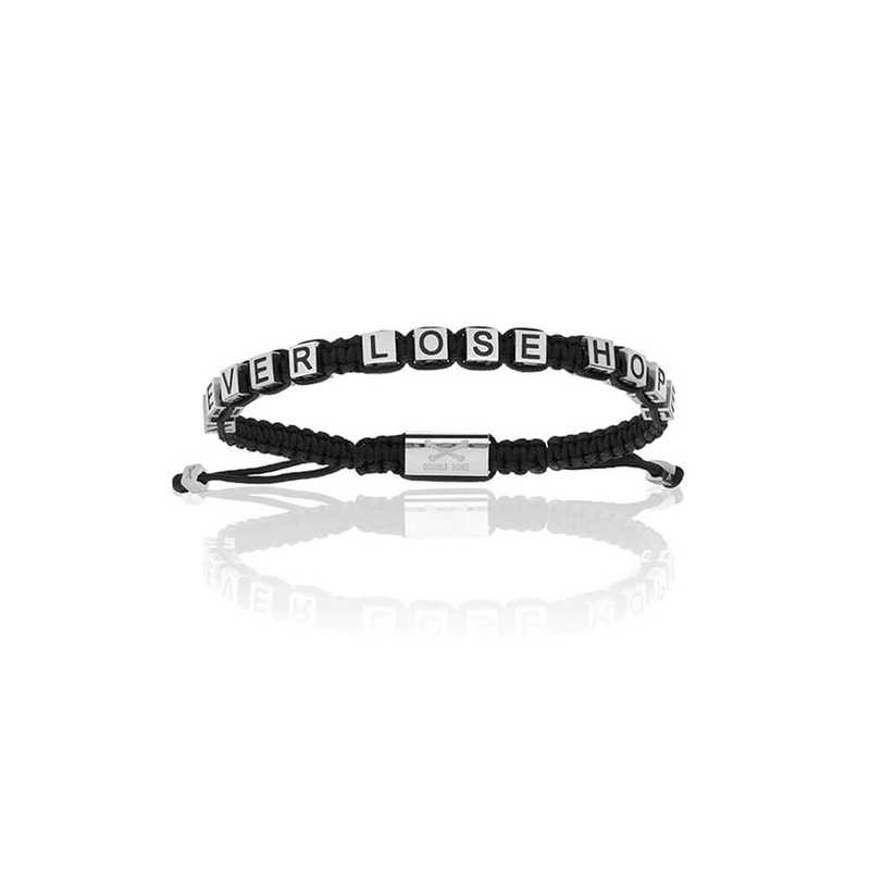 Black Nylon Never Lose Hope Bracelet