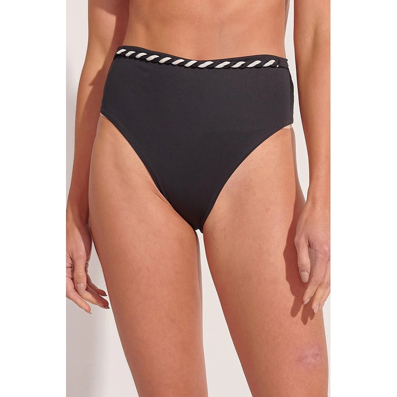 The Deco Braided High Waist Bikini Bottom