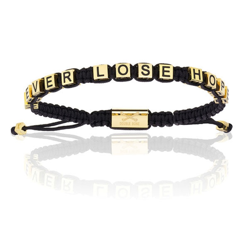 Black Nylon Yellow Gold Never Lose Hope S/M