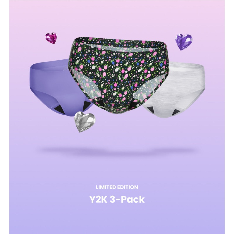 (Kit Item) Every Flow | Y2K SLP Heather Grey/Festival Blue/Perfect Pear 3-Pack | Bikini