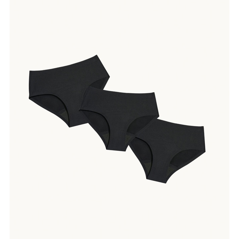(Kit Item) Heavy Flow SLP Black 3-Pack | Boyshort