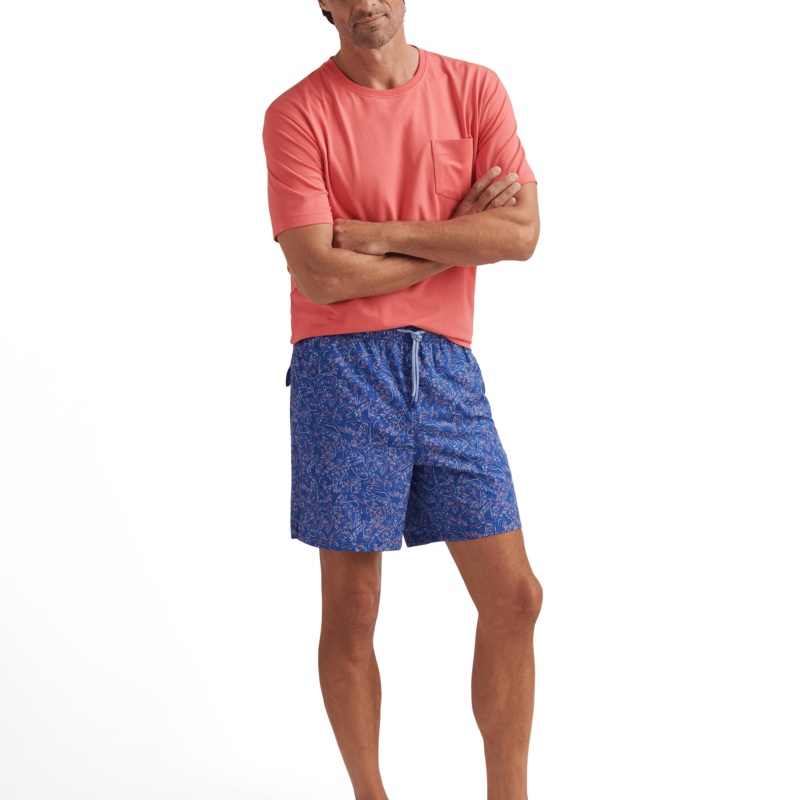 Peter Millar Men's 7-Inch Polly Want A Sun Tan Swim Trunks - Tide