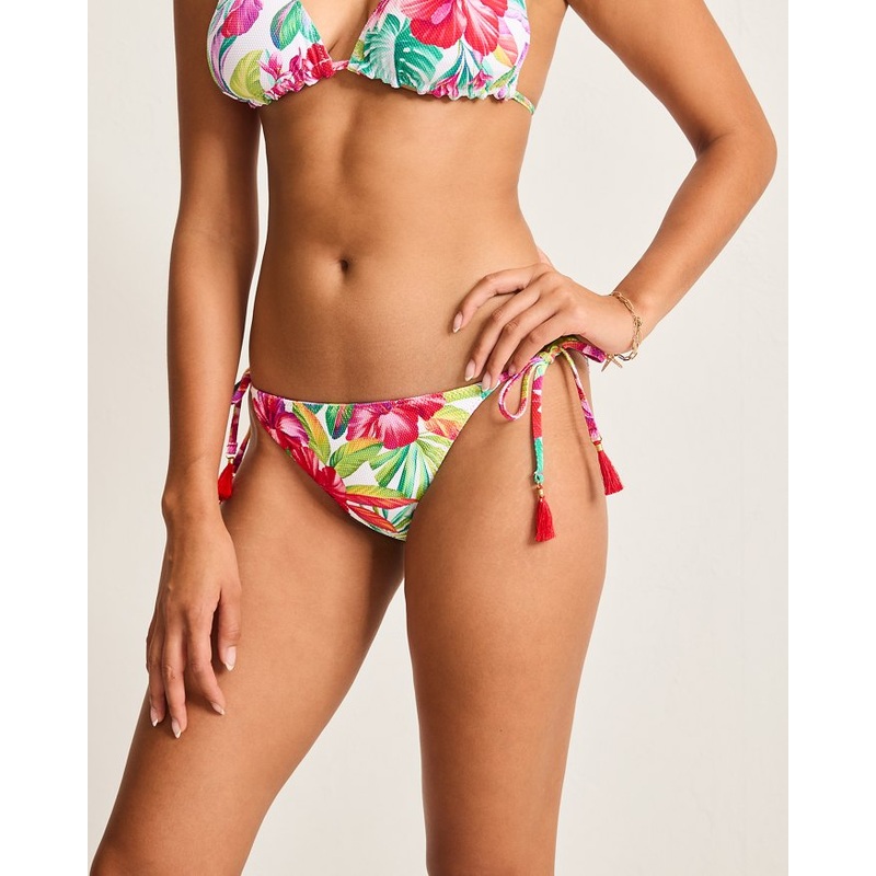 Tommy Bahama Womens Island Cays Fiesta Reversible String Bottom - Pink Maui Rev