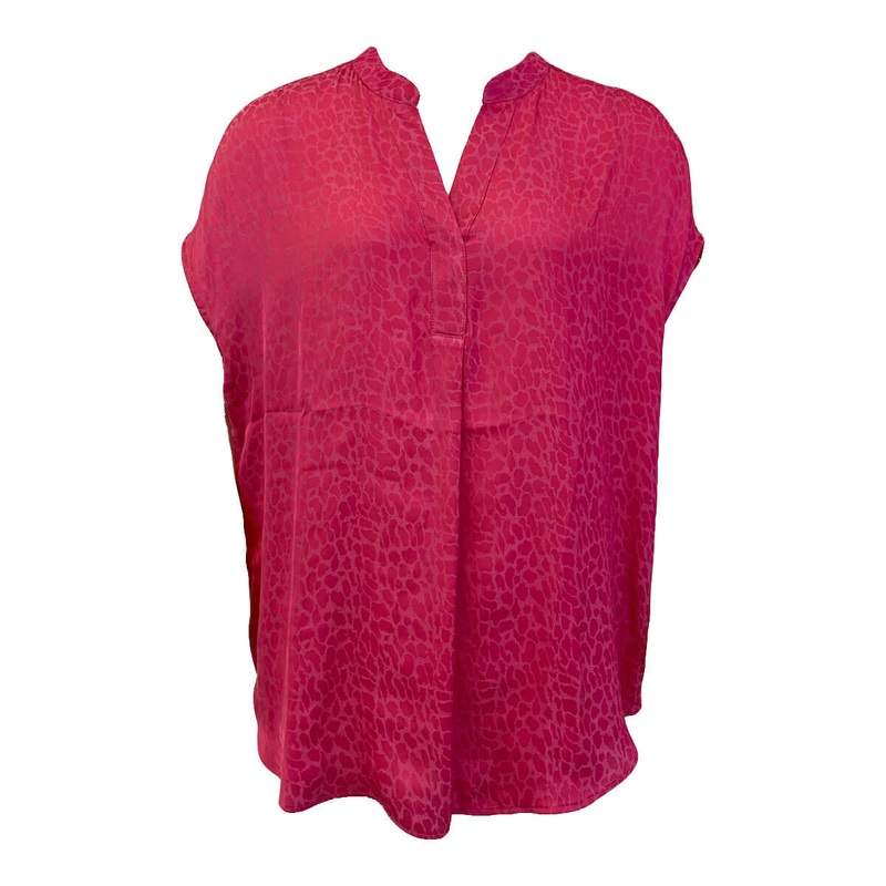 Renuar Airflow Cap Sleeve Blouse - Watermelon